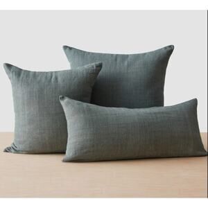 The Citizenry Prisha Linen Pillow 20x20 Charcoal – New with Tags